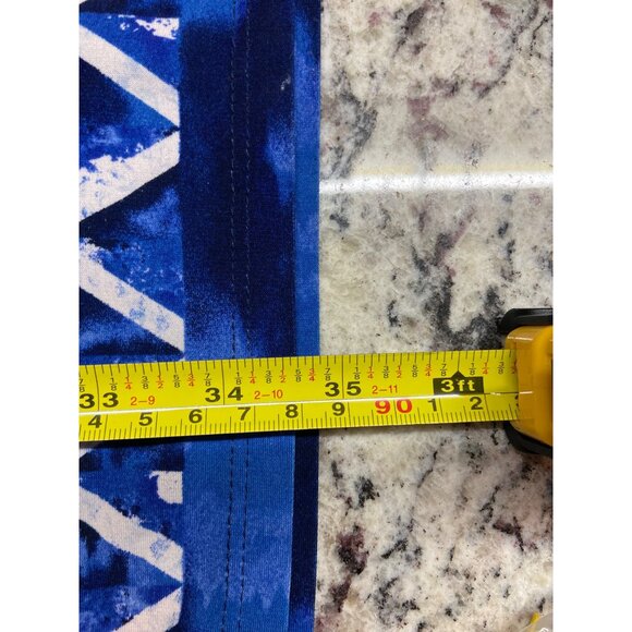 Cato Womens Shift Dress Medium Blue Geometric Print Long Sleeve Knee Length - Picture 7 of 7